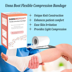 Sion Biotext Unna Boot paste application with zinc oxide for skin comfort.