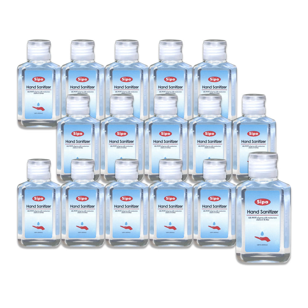SIPA hand sanitizer travel bottle with flip cap, convenient for on-the-go hygiene.