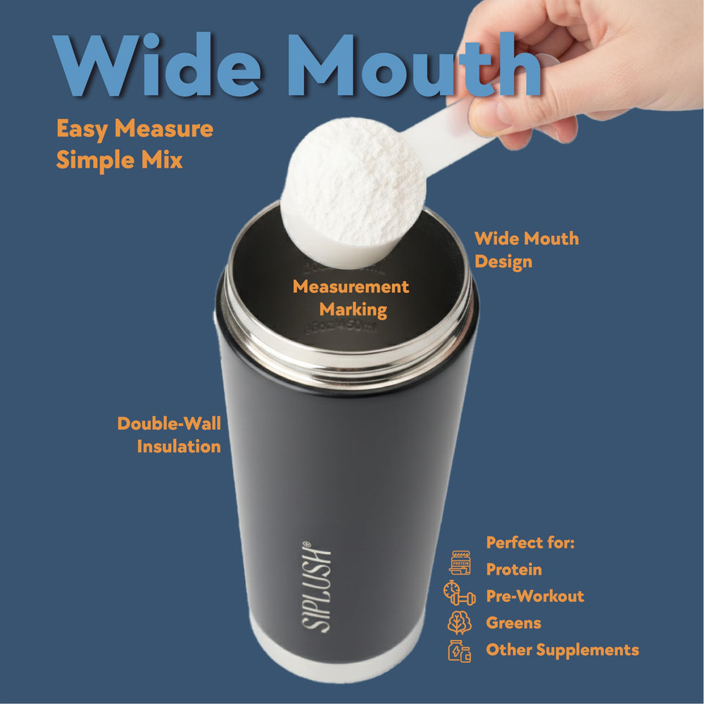 SIPLUSH Paradise bottle wide mouth for easy scooping and cleaning