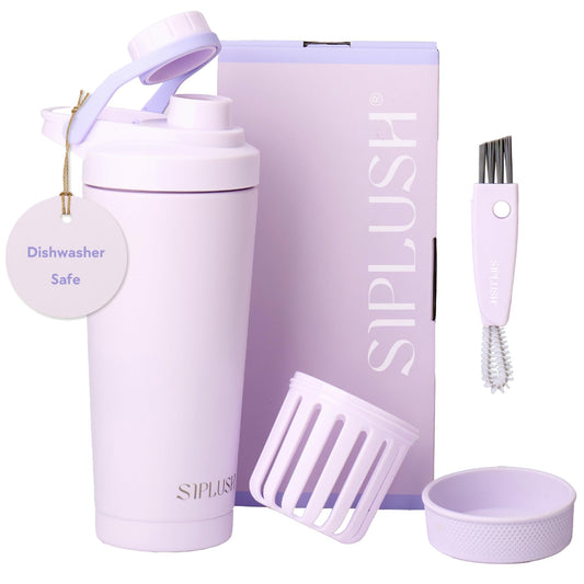 SIPLUSH Paradise shaker bottle 24oz insulated keeps drinks cold longer.