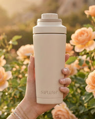 SIPLUSH Paradise Shaker Cap with twist-off seal to prevent spills during travel