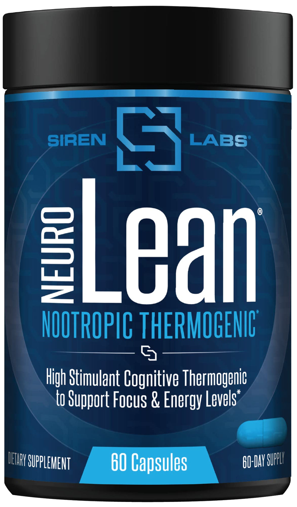 Siren Labs Neuro Lean bottle front view with energy-focused design.