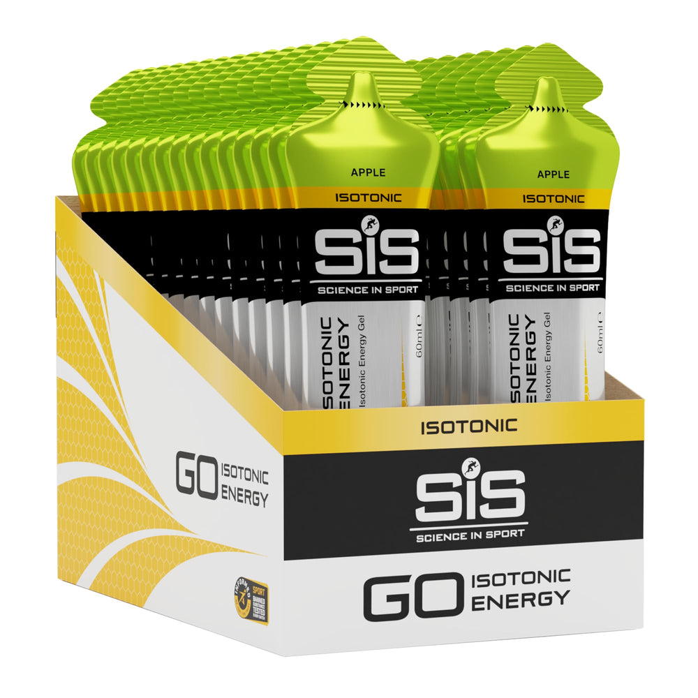 Close-up pouring SIS Gel GO Apple for easy digestion during a ride.