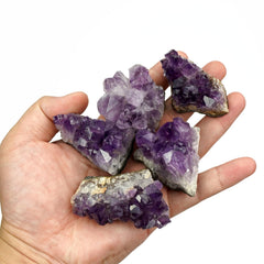 Sisamn Amethyst crystal slice reveals raw texture for DIY crafts.