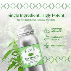 SIVA Tea Tree Oil supports skin care when diluted with carrier oils.