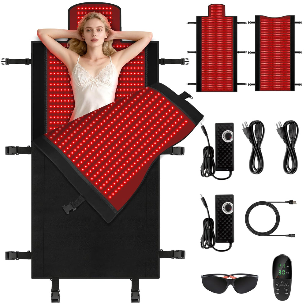 Siyiteng red light therapy mat offers full-body coverage for at-home sessions.