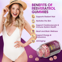 Sizyok NAD Resveratrol Gummies texture showcases chewy, pleasant bite
