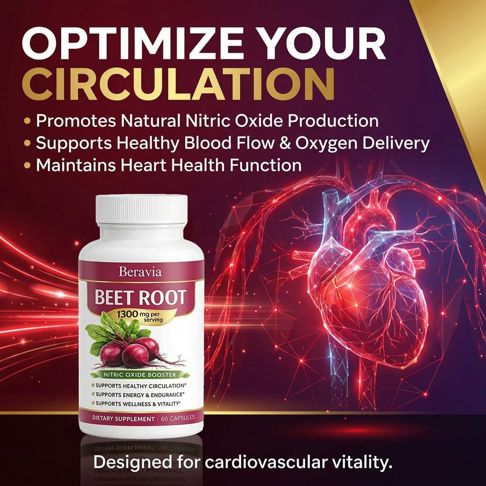 Packaging of Skaal Beravia beet root capsules showing organic, pure contents.