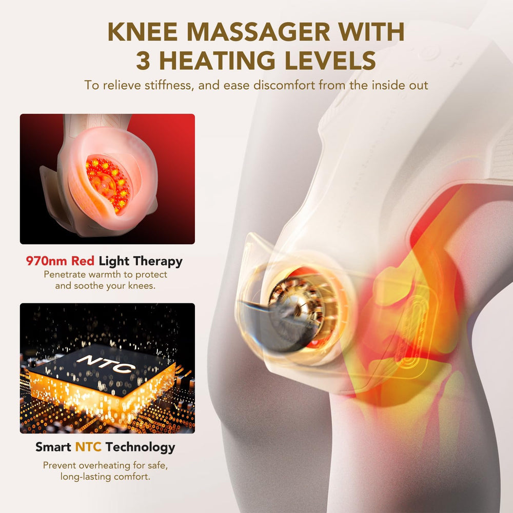 Adjustable straps on SKG WS500 knee massager for secure, comfortable fit