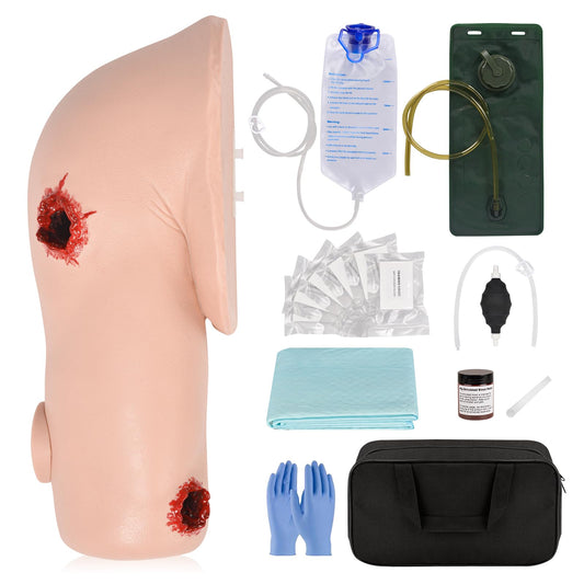 Skillssist Wound Packing Arm Trainer with shoulder wounds for realistic practice.