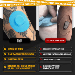 Skin Grip 4 way stretch patch enables easy, reliable adhesion.