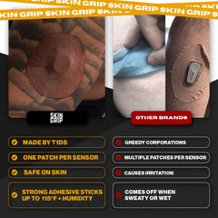4-way stretch Skin Grip patch enables easy, secure application.