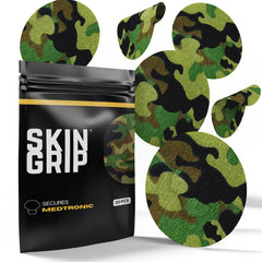 Skin Grip CGM patch for Medtronic Guardian in camo, secure daily wear