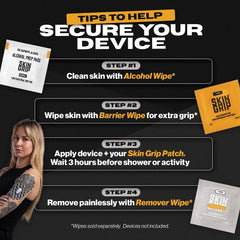 Skin Grip five-part patch design enables seamless, easy application.