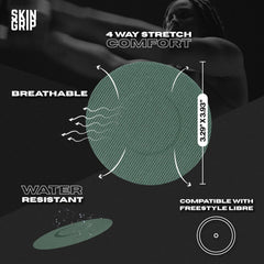 Skin Grip Lingo CGM adhesive patch provides waterproof protection for showers and swims.