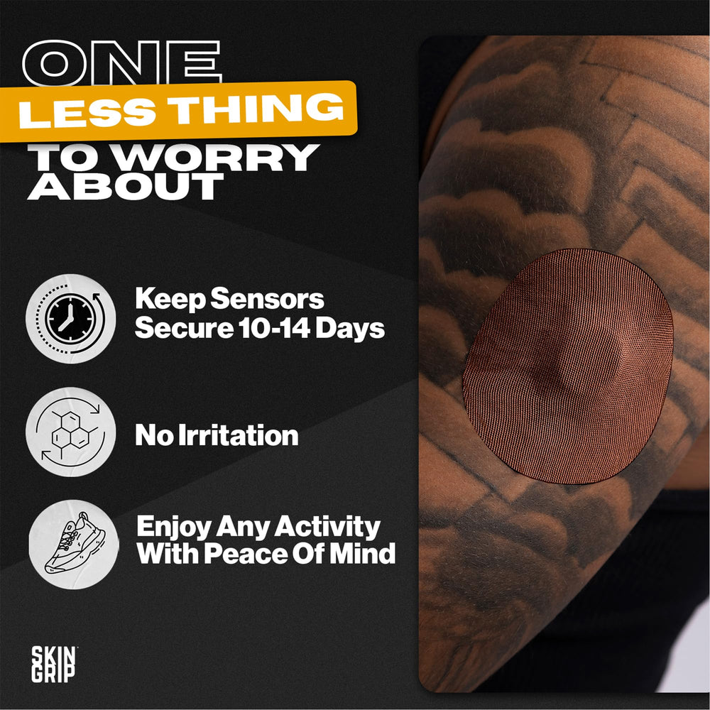 Hypoallergenic Skin Grip adhesive reduces irritation on sensitive skin.