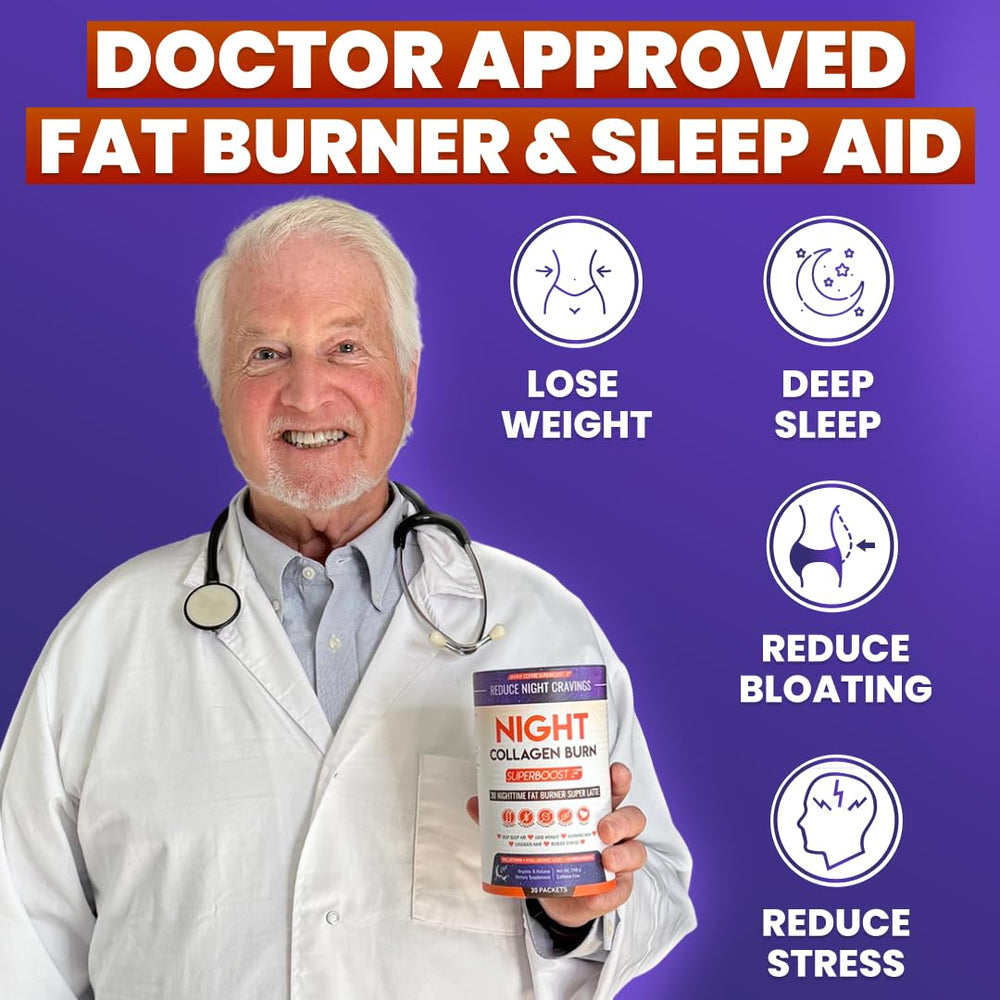 Skinny Coffee SuperBoost Night Collagen Burn capsules closeup supporting late-night cravings control