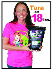 30-serving bag of Skinny Blend displayed with a scoop