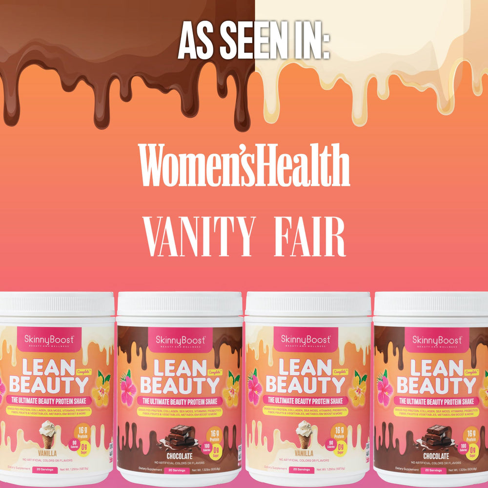 SkinnyBoost 20 servings jar indicating value for daily beauty routines
