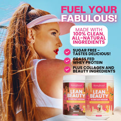 SkinnyBoost vitamins and fiber label on jar for daily beauty nutrition