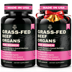 SKLIA beef organs for women bottle showing convenient daily capsules for energy support
