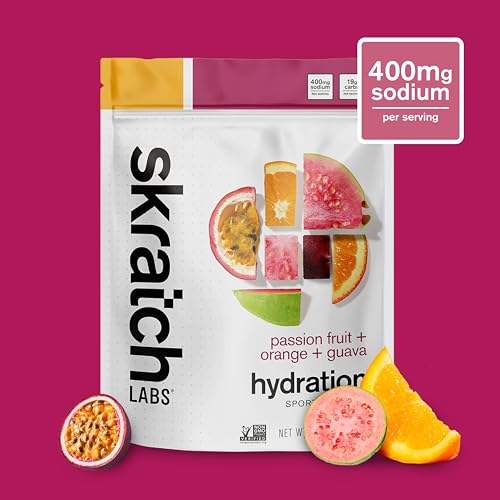Skratch Labs hydration mix is poured into water to start fast hydration.