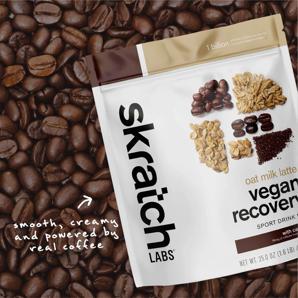 Skratch Labs Recovery Oat Milk Latte on-the-go bottle
