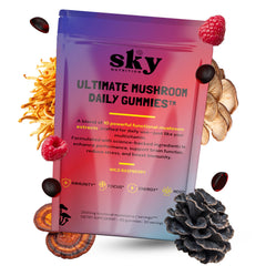 Serving bowl scene showing convenient daily ritual with SKY NUTRITION gummies