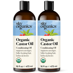 Sky Organics Castor Oil bottle 16oz pack for hair and scalp conditioning