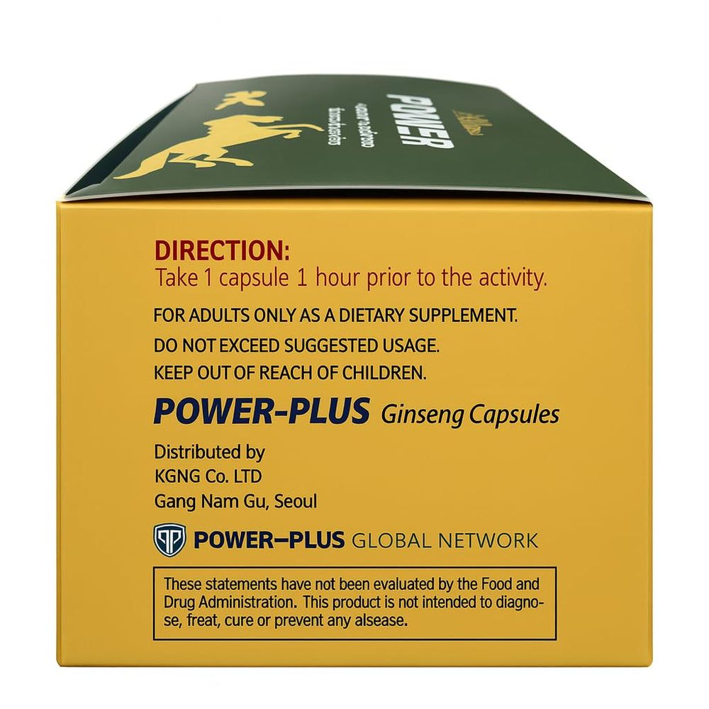 Skydia Power Plus Super ginseng slices and capsules blend for balanced wellness.
