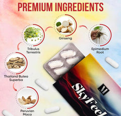 SkyFeel front-label view on the bottle highlighting compact design