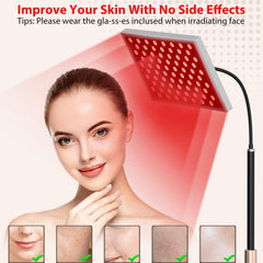 Skylaxy panel shows reflecting cups for focused facial light therapy