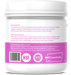 SLC Essentials Creatine Monohydrate scoop enables precise daily dosing.