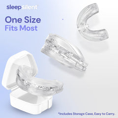 Sleep Silent snore-stopper storage case protects your mouthguard between uses.