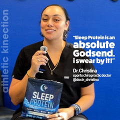 SleepProtein USA-made facility badge signals quality manufacturing standards.