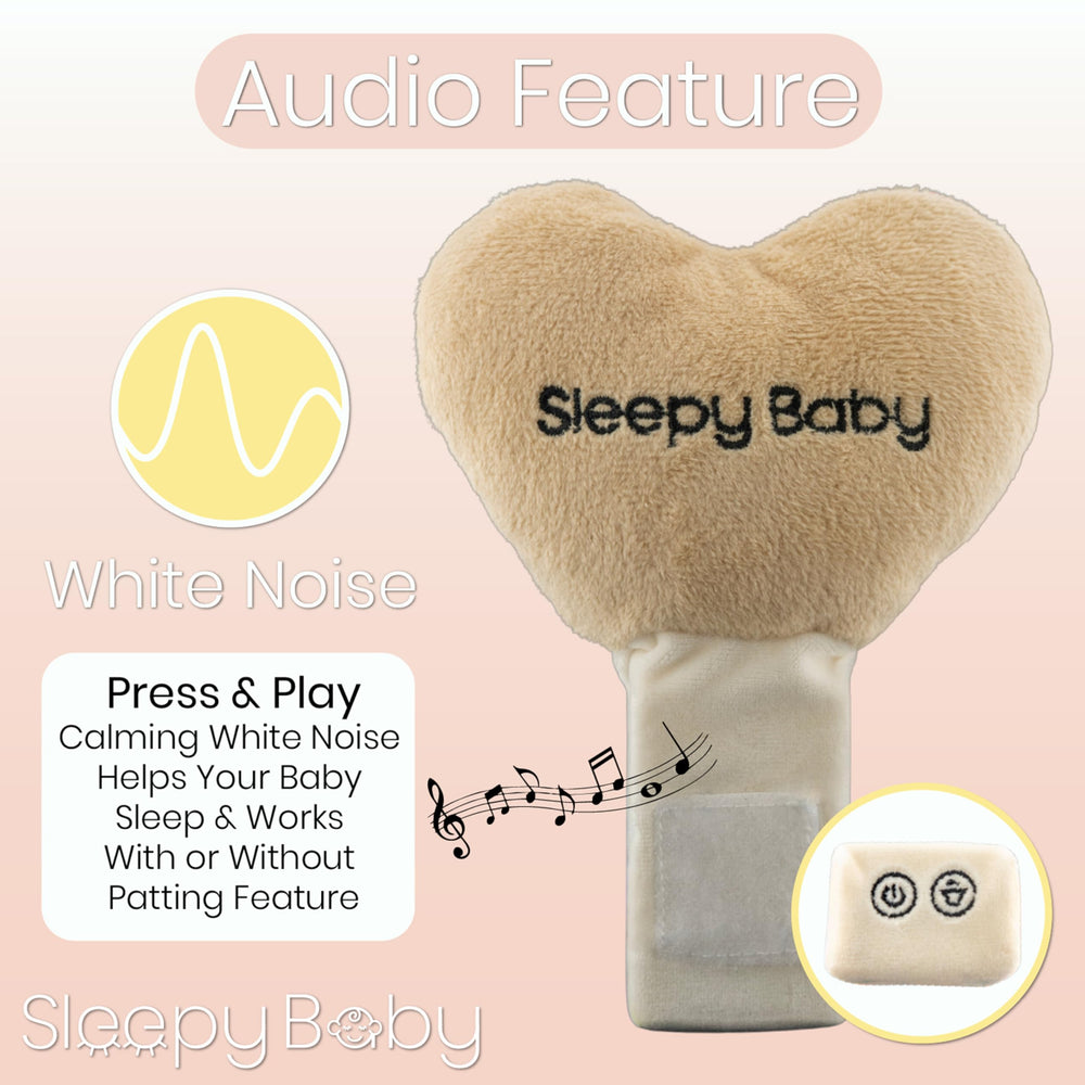 Sleepy Baby adjustable belt enables secure, gentle fit on crib or stroller