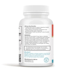 SLOTH MD African Aloe Ferox bottle open showing easy-to-access capsules for daily use.