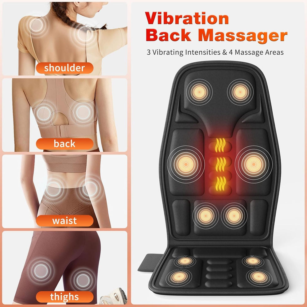 SLOTHMORE back massager pad with adjustable settings for personalized comfort