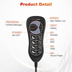 SLOTHMORE portable back massager resting on a sofa for travel use