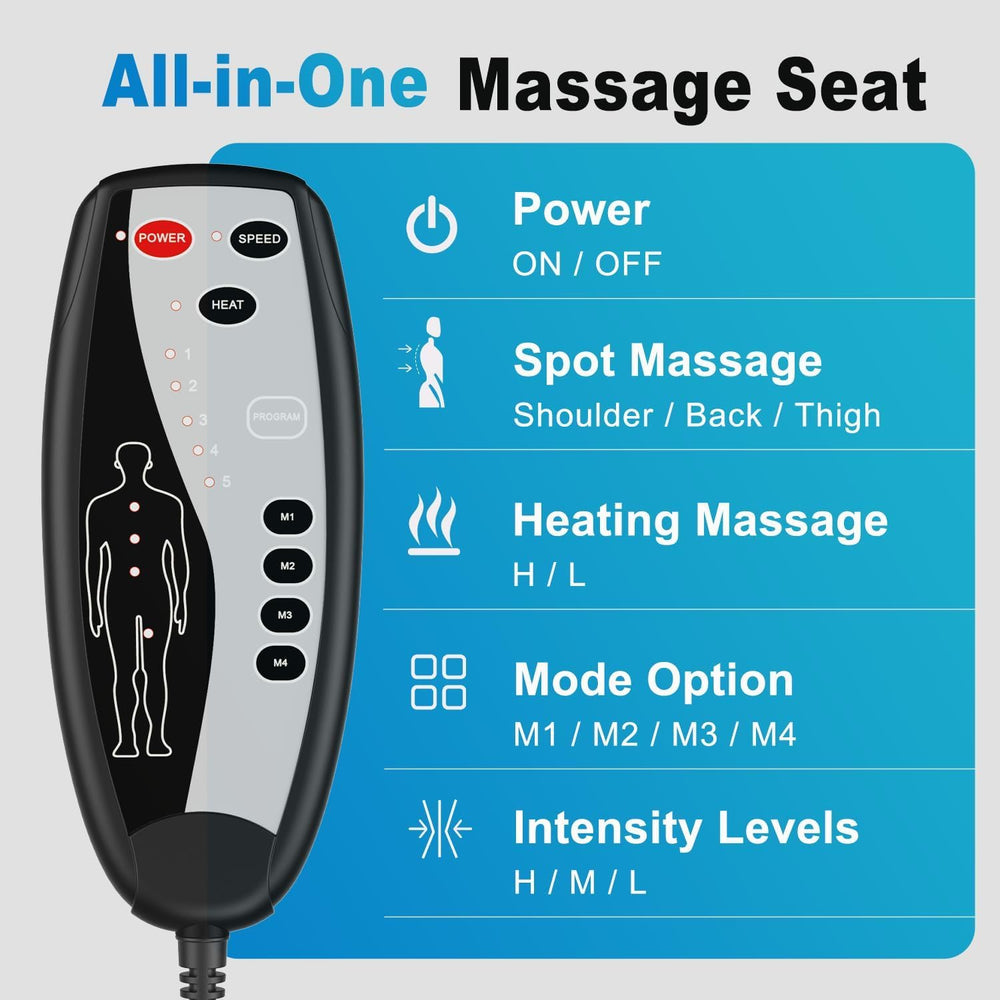SLOTHMORE power adapter included for uninterrupted massage sessions.