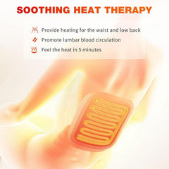 SLOTHMORE seat cushion massager showing targeted lower back relief during work