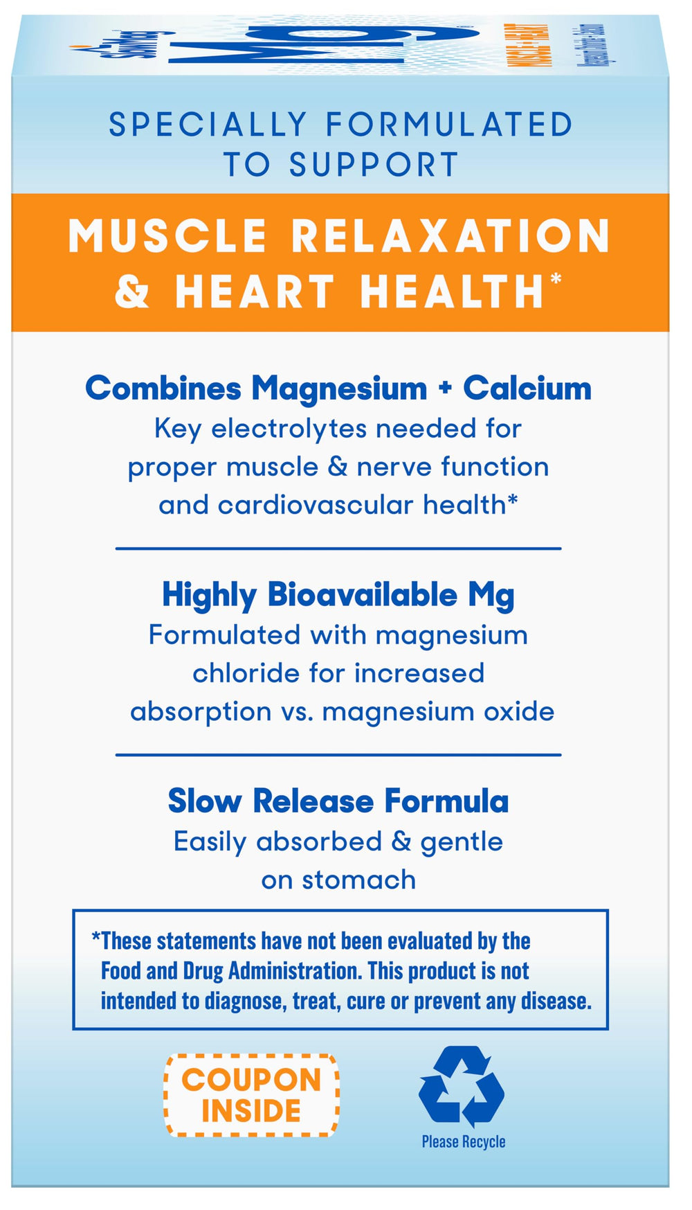 Slow-Mag label highlights 212 mg calcium per serving for bone support.