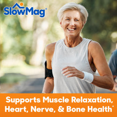 Slow-Mag capsules close-up highlighting a gentle, slow-release formula.