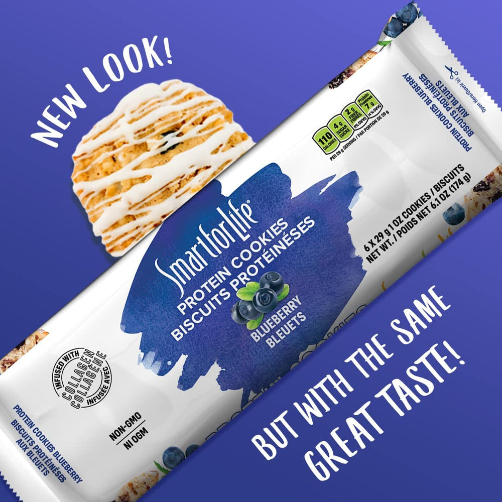 Smart for Life blueberry cookie on the go offers a grab-and-go protein snack.