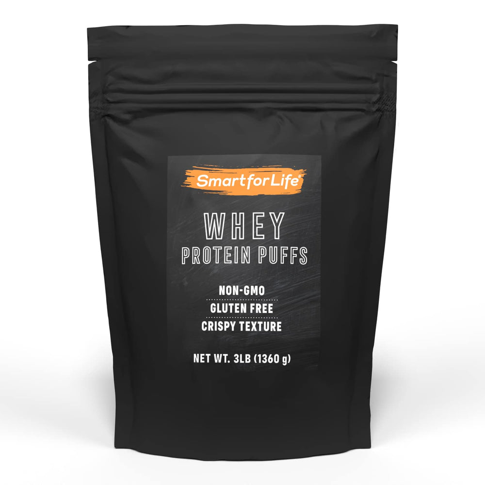 Smart for Life Whey Protein Puffs USA-made snack with high protein and gluten-free goodness.