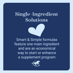 SmartEquine horse eating spirulina pellets showing easy palatability.