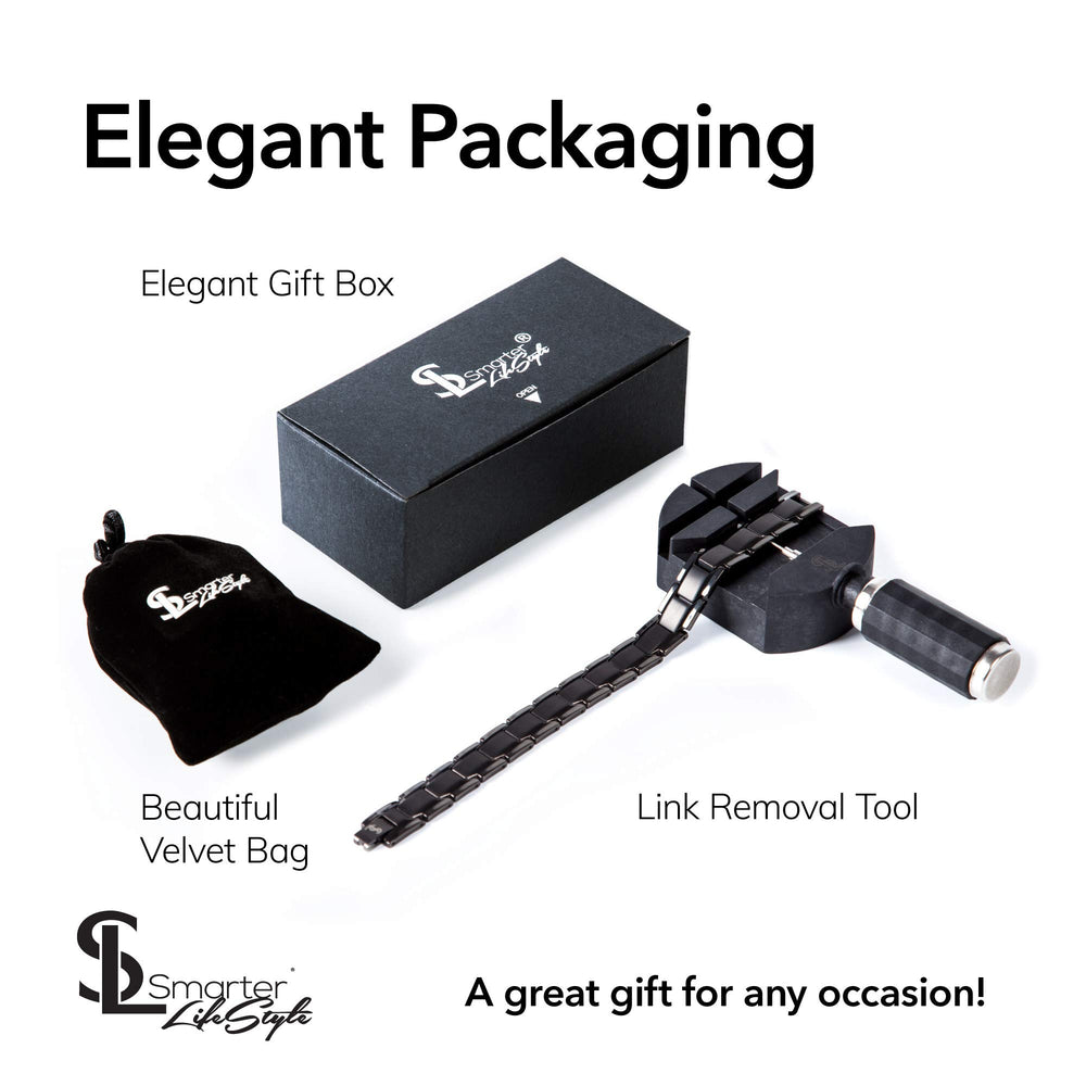 Sizing tool included with Smarter LifeStyle bracelet for easy, at-home fit adjustments.