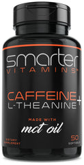 SmarterVitamins 200mg caffeine bottle ready for quick energy during work