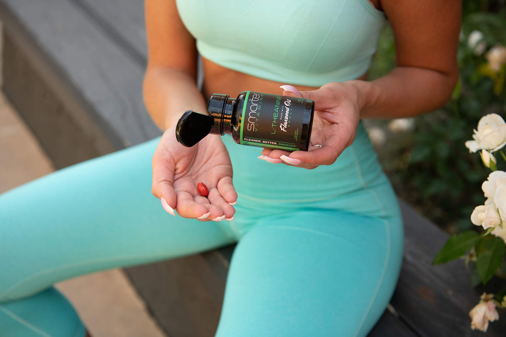 Flaxseed oil coating highlights absorption and omega-3 support.