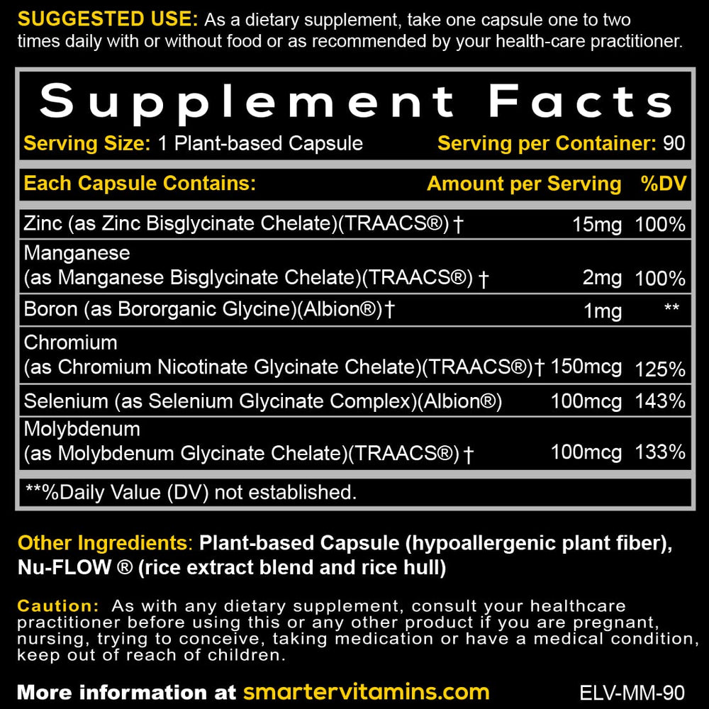 SmarterVitamins purity label closeup confirms no fillers or artificial additives